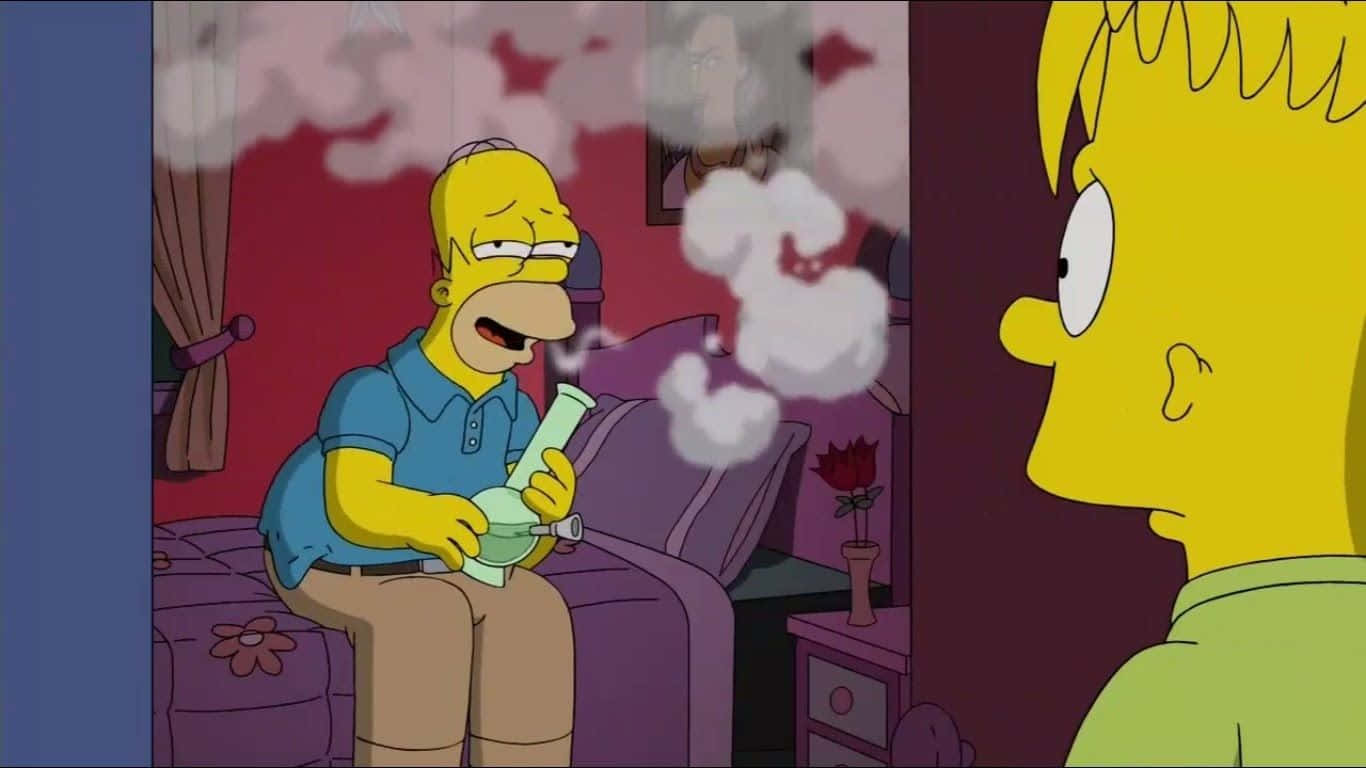 Bart Simpson Weed Wallpaper