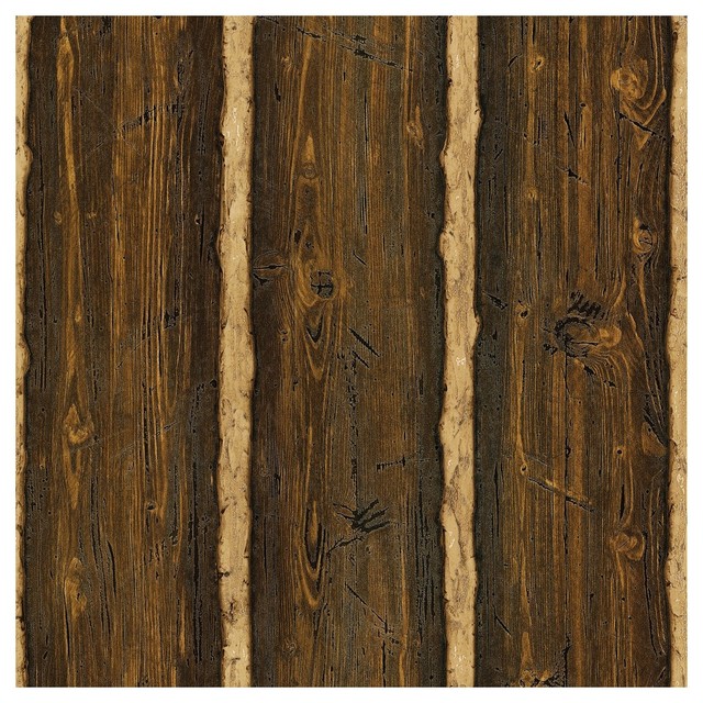 Country Faux Wood Wallpaper Rustic By The