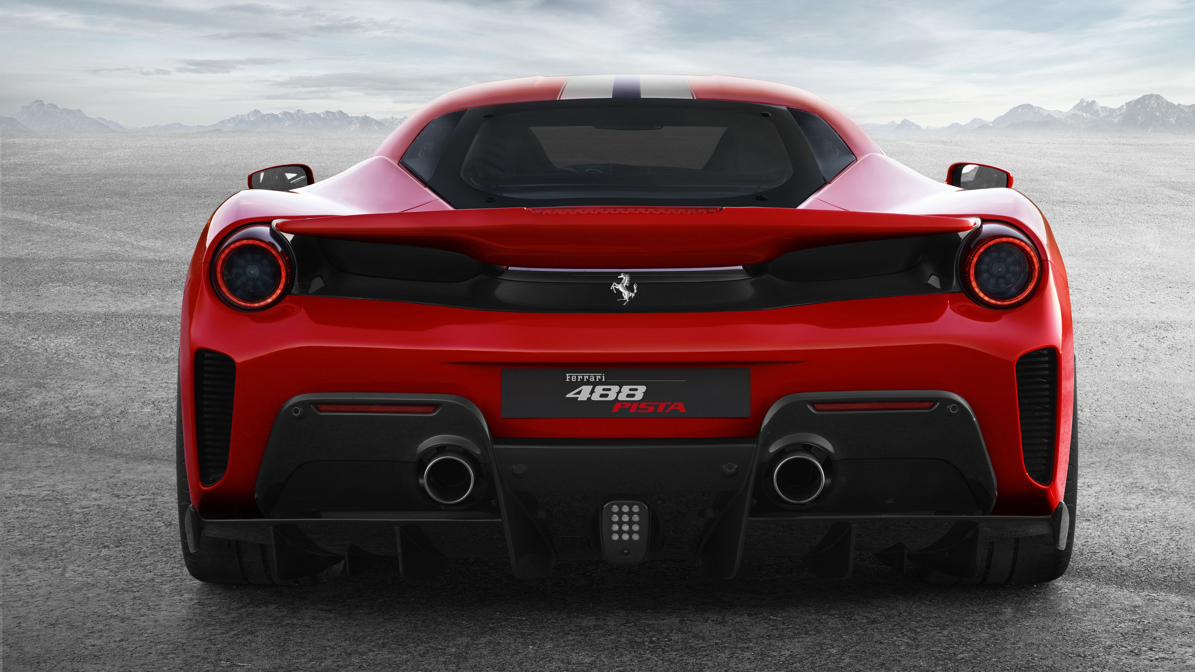 Ferrari Pista Rear 4k HD Wallpaper