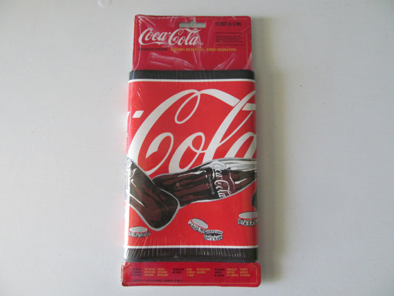Coca Cola Coke Brand Bottle And Logo Wallpaper Border Red White