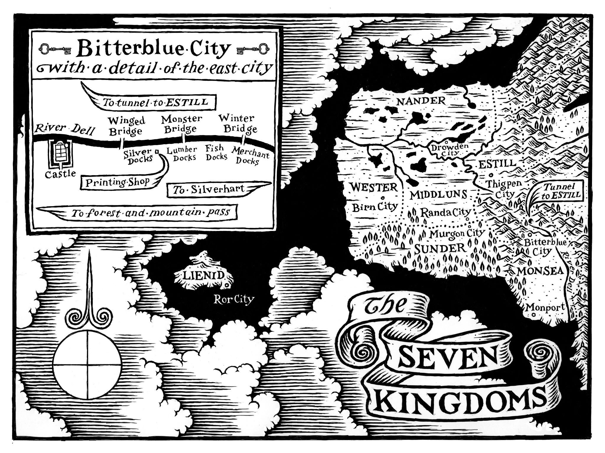 Map Of The Seven Kingdoms That Make Up World Graceling