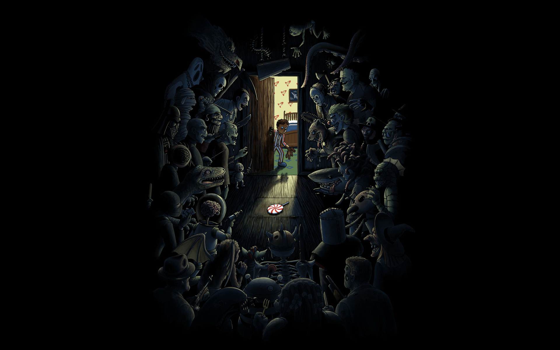Scary Computer Wallpaper Desktop Background Id
