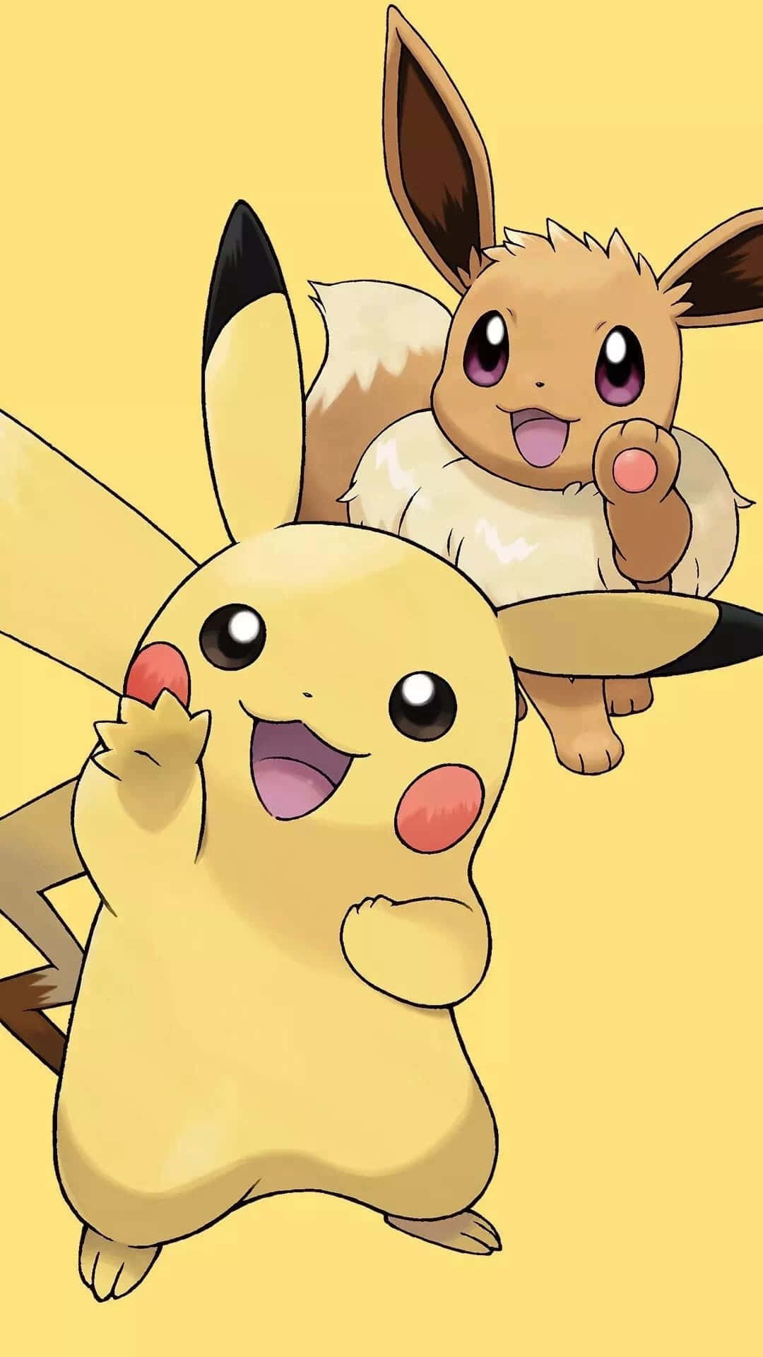 Cute Pikachu And Eevee Wallpaper