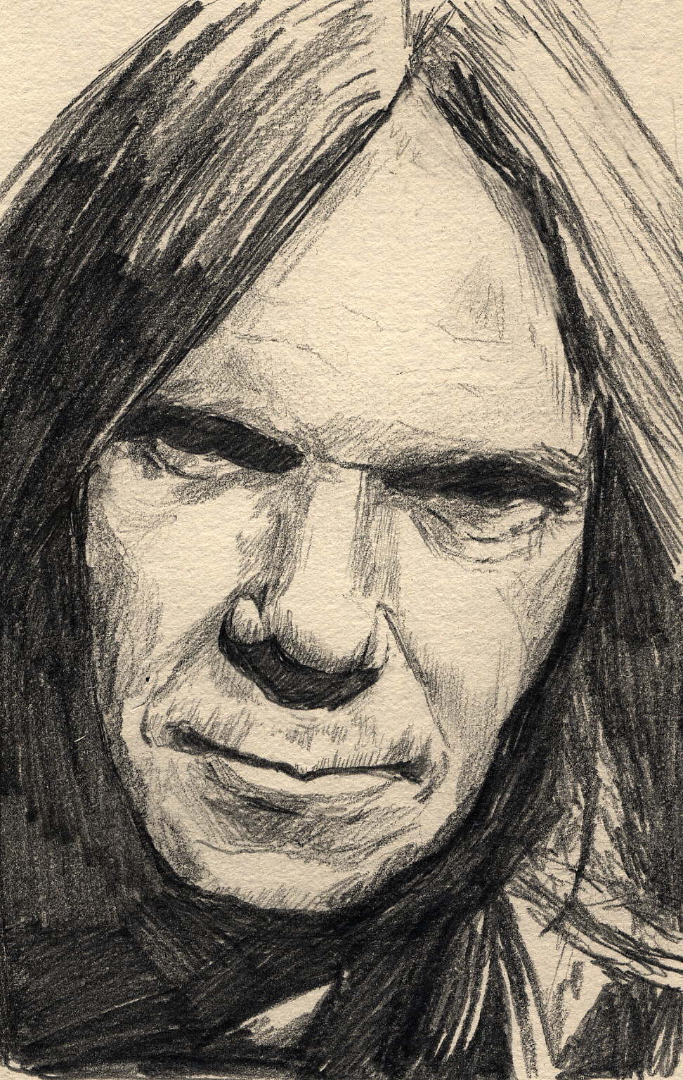 Neil Young Sketch By Myrrhiam