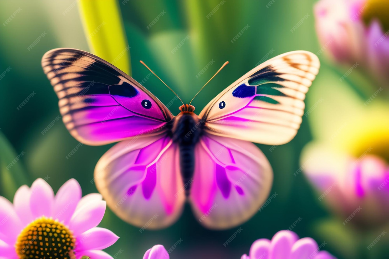 Butterfly Flower Wallpaper Image