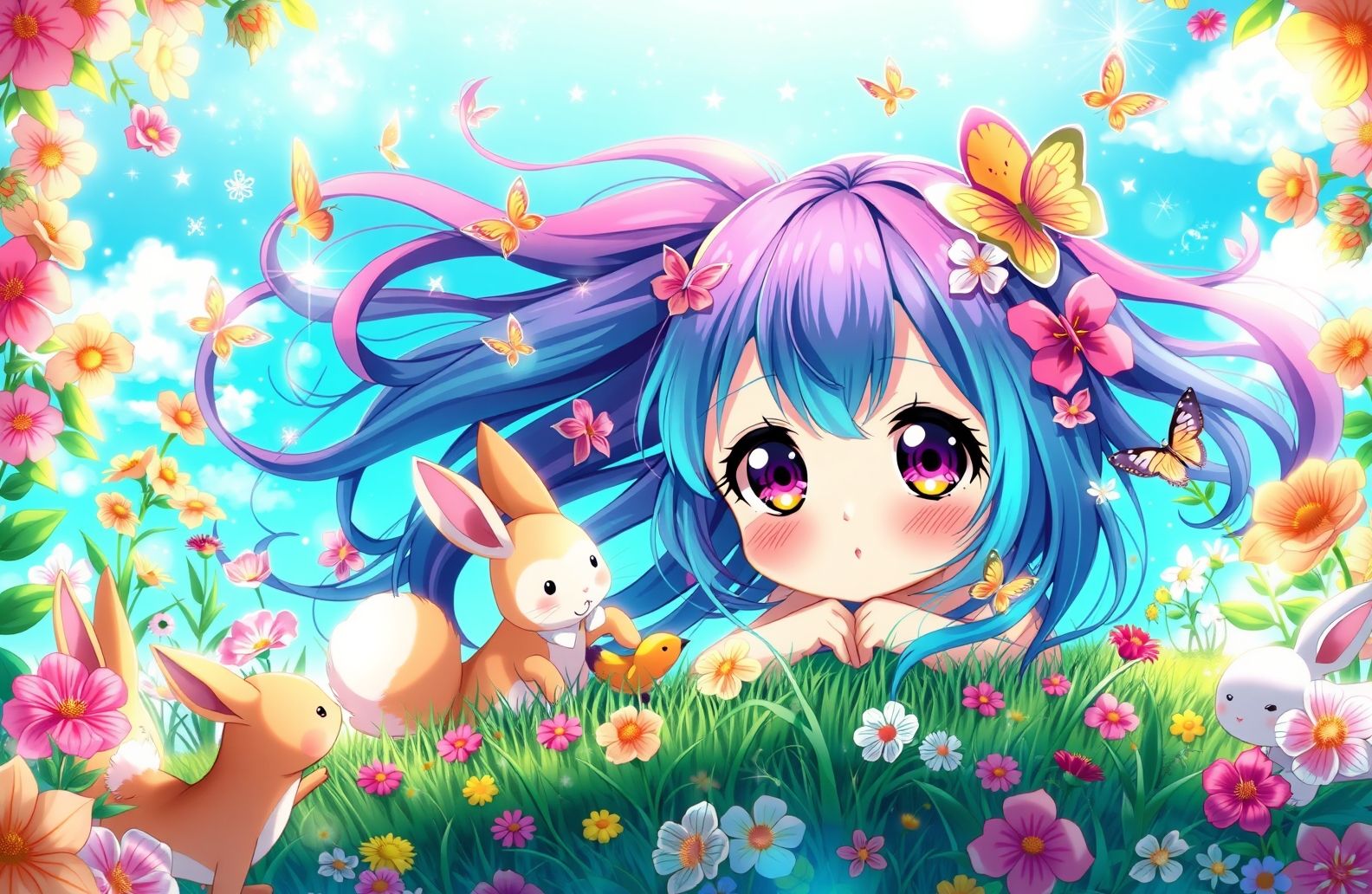 Cute Anime Girls Wallpaper