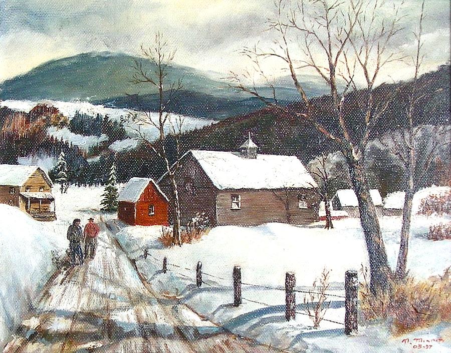 New England Winter Scene By Nicholas Minniti