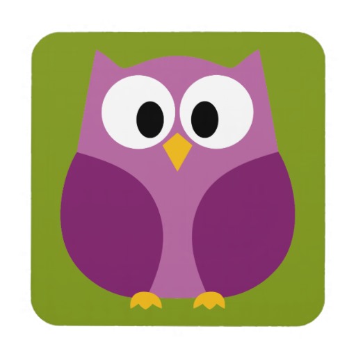 Cute Owl Cartoon Coaster Zazzle