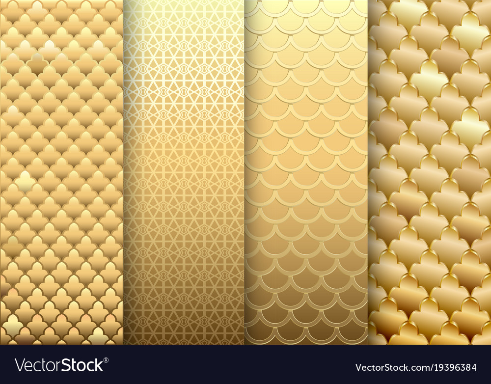 Set Of Gold Textures Background Royalty Vector Image