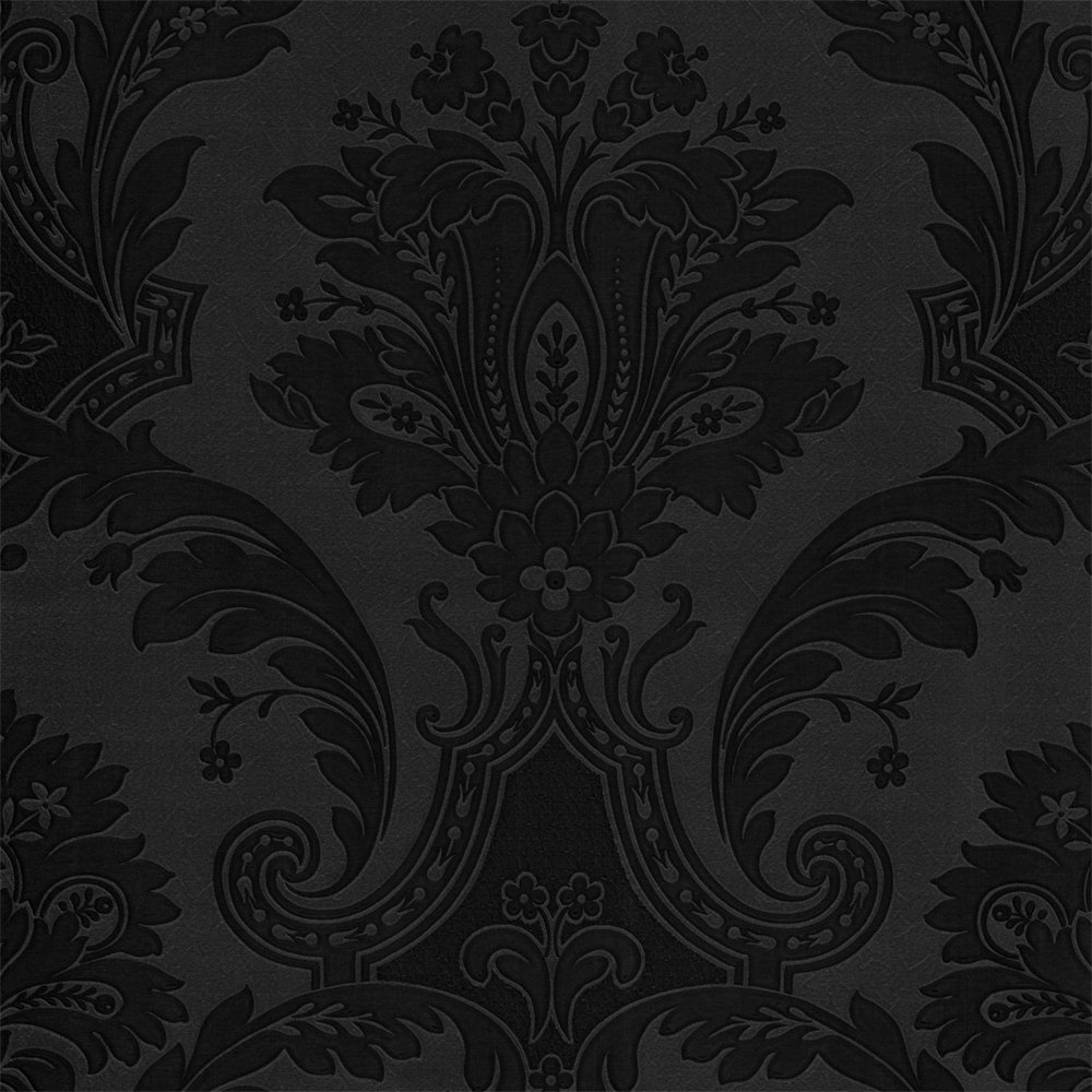 Decor Belgravia Damasco Italiano Wallpaper Black
