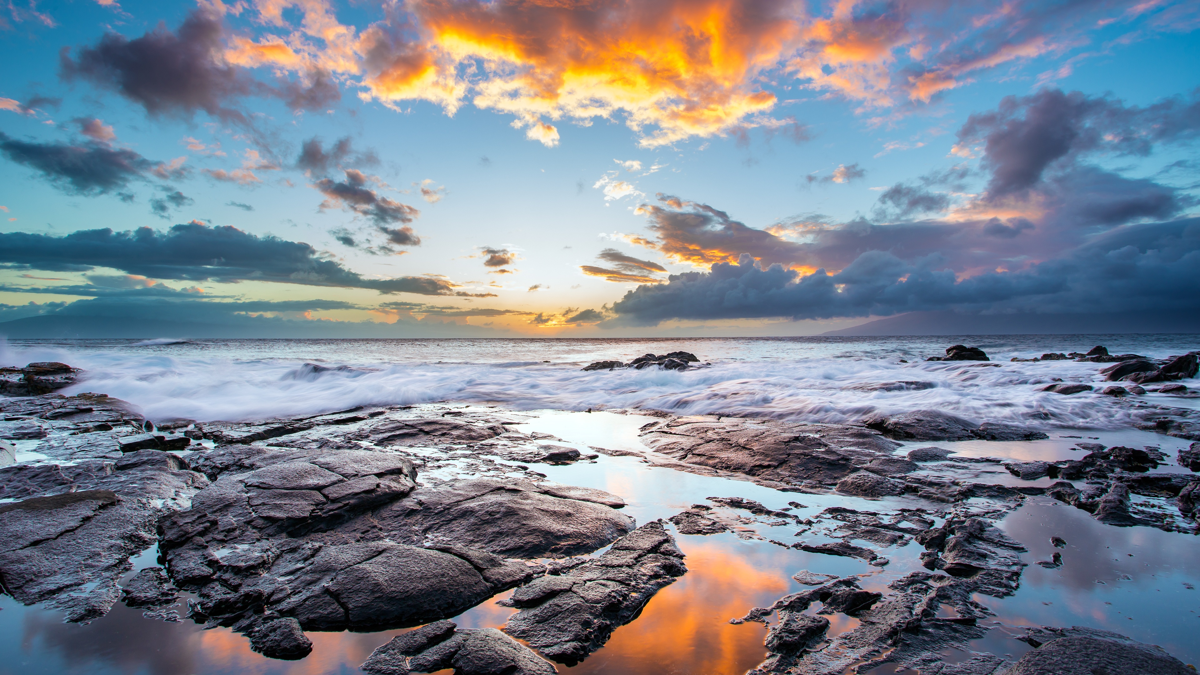 Sunset Maui Hawaiian Island Wallpaper HD