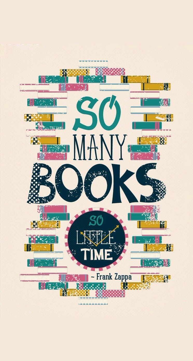 So Many Books Little Time Typography iPhone Wallpaper