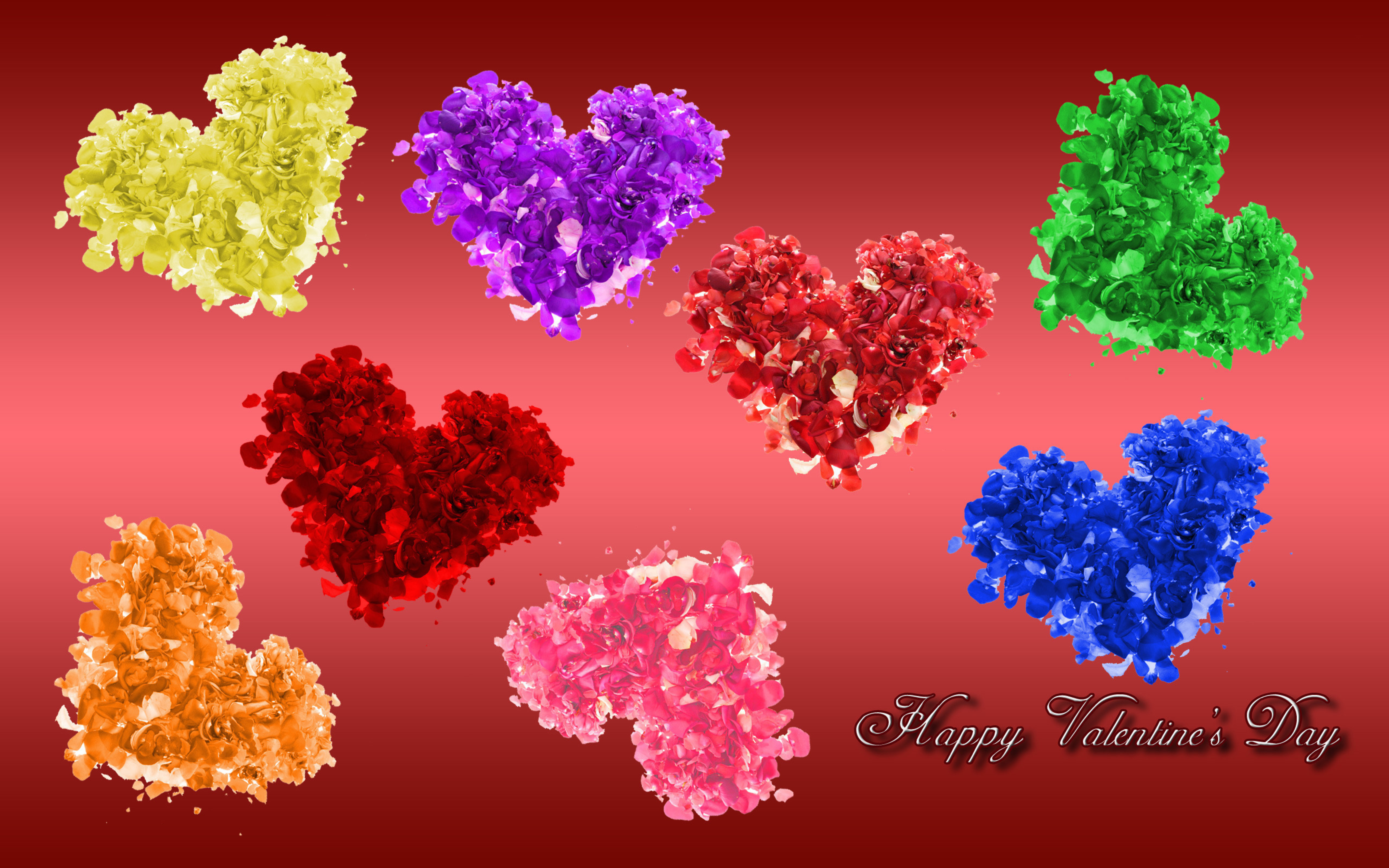 Hearts Of Flower Petals Valentine S Day