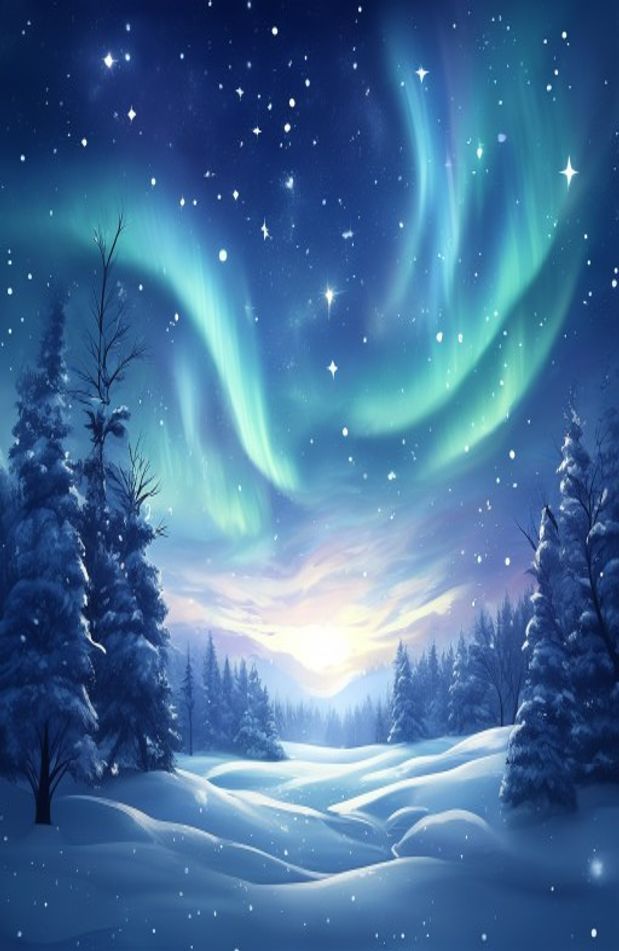 Winter Night Sky Wallpaper