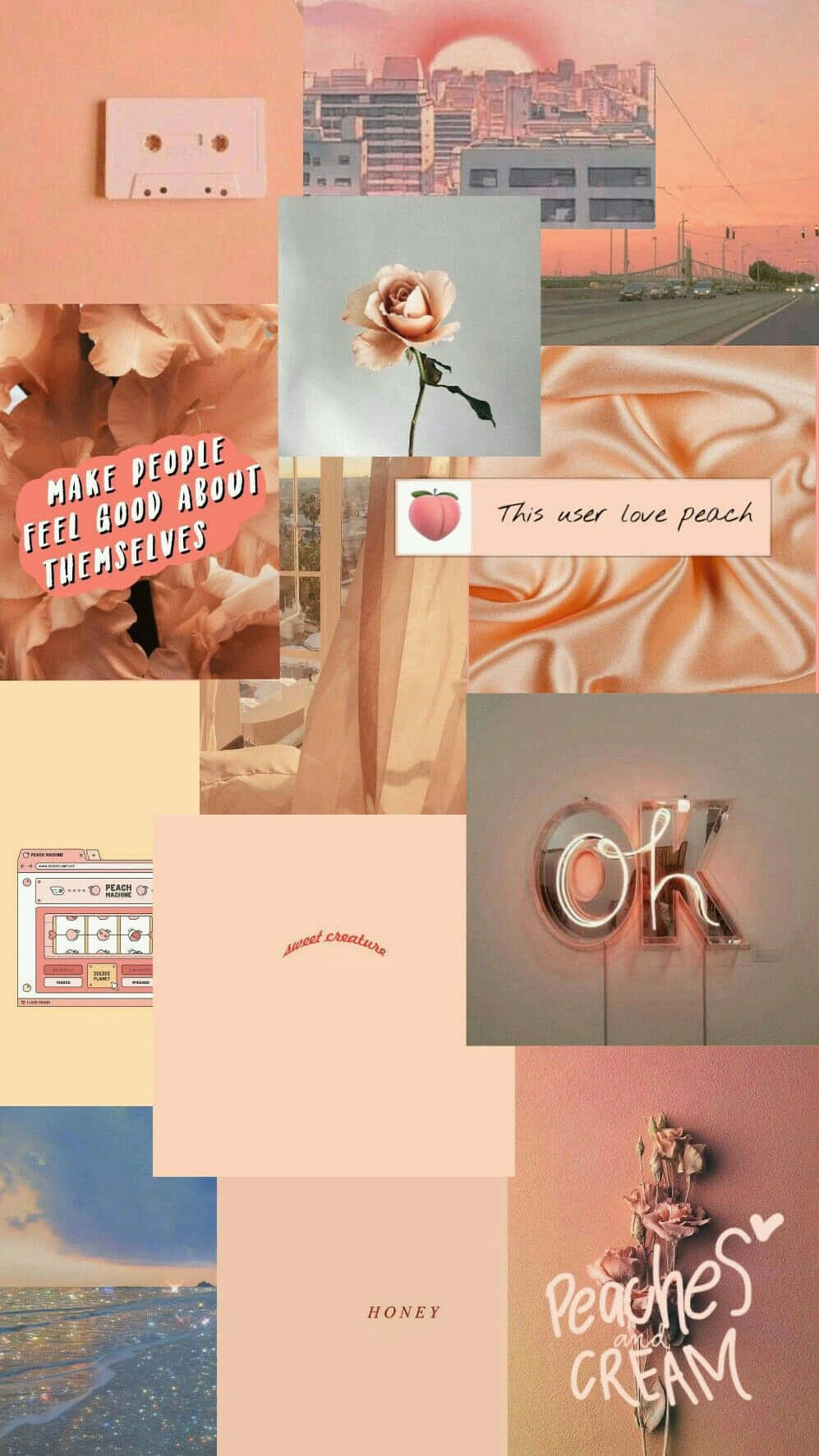Vintage Peach Wallpaper