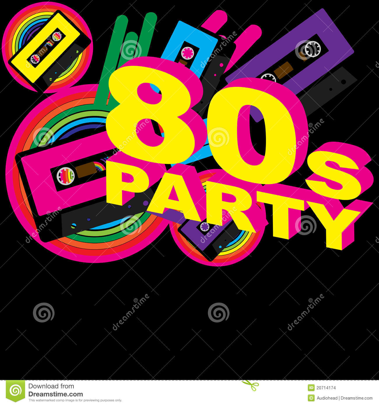 80s Party Background Retro party background   audio
