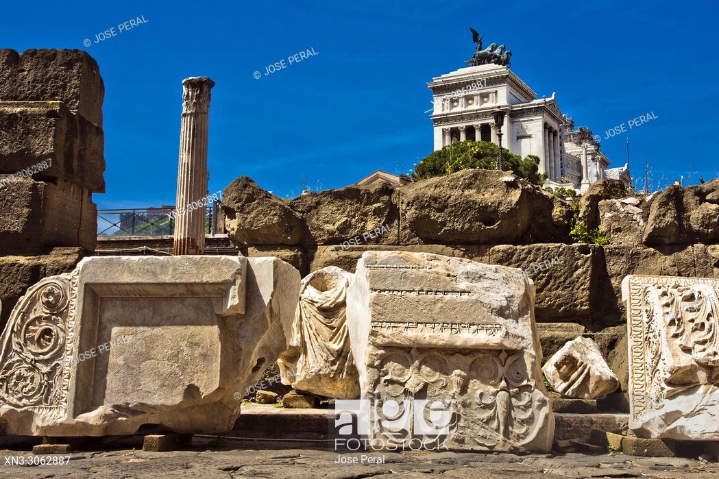 Archaeological Site Trajan S Forum On Background National