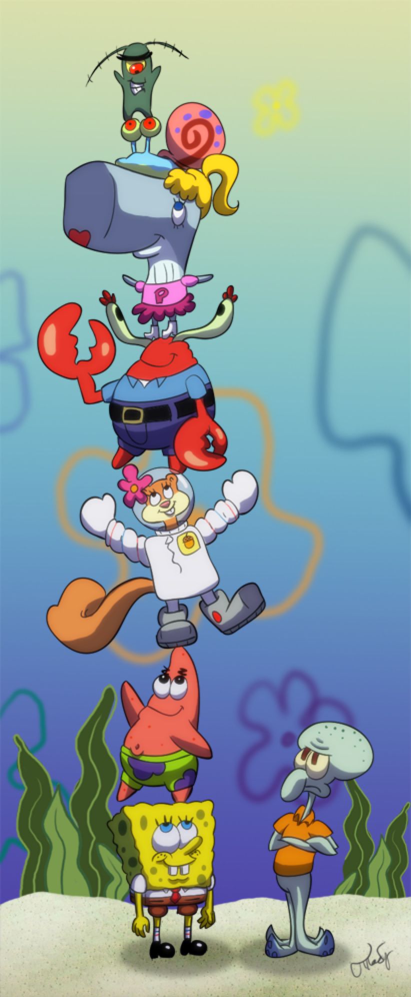 Spongebob Characters Wallpaper
