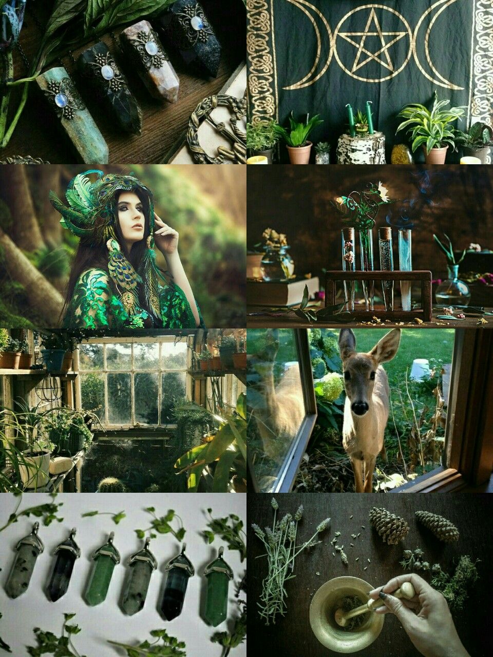 Demoniclour Green Witch Aesthetic