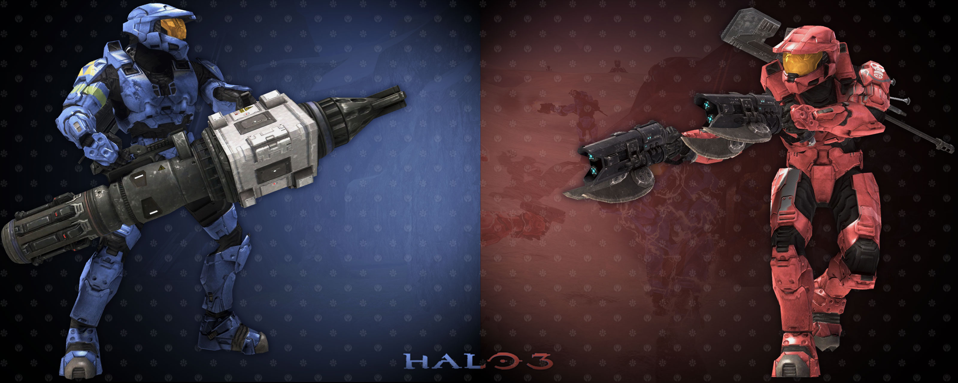 Halo Dual Screen Spartans By D Juan Irvin Desktop Wallpaper