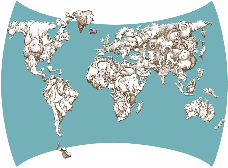 World Map Wallpaper Design
