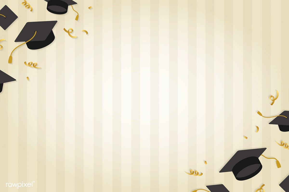 Graduation Background With Mortar Boards Vector Image By