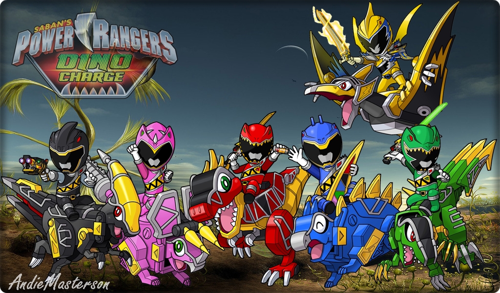 Power Rangers Dino Charge Caricatura By Andiemasterson