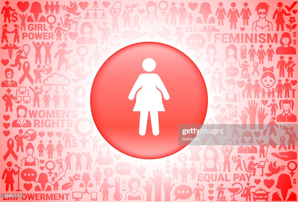 Pregnant Woman Girl Power Womens Rights Background High Res Vector