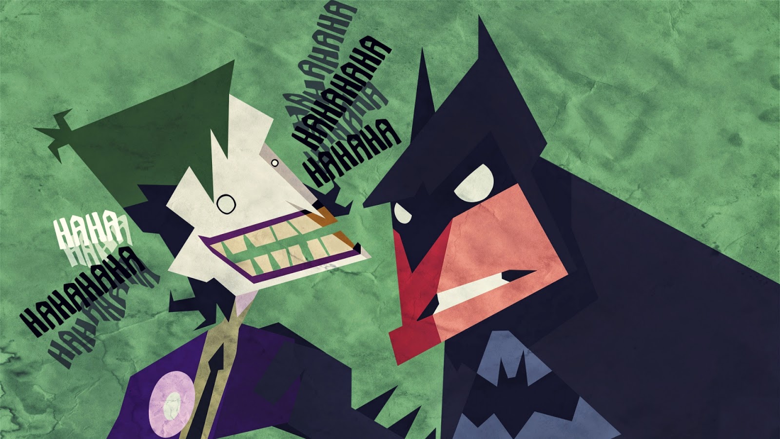 Batman Vs Joker Abstract Cartoon Wallpaper
