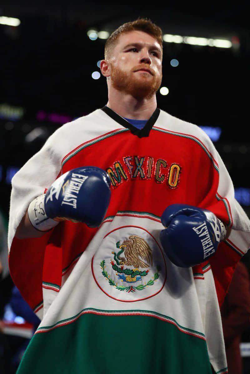Download A Boxer Wearing A Mexican Hat And Boxing Gloves Wallpaper