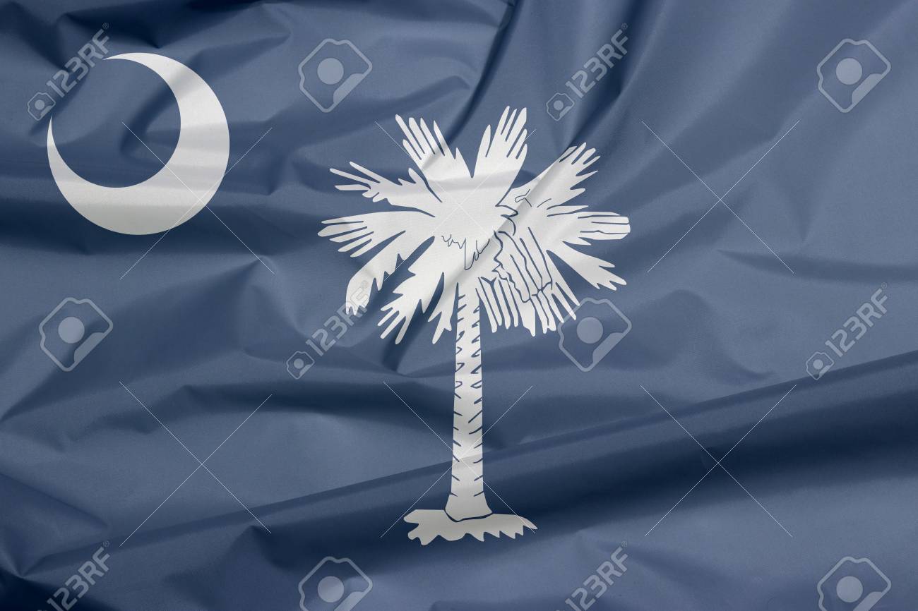 Fabric Flag Of South Carolina Crease