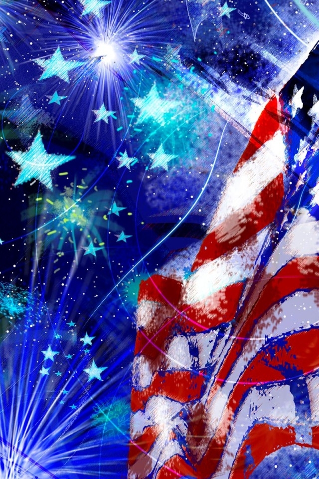 4th Of July HD Wallpaper For iPhone 4s