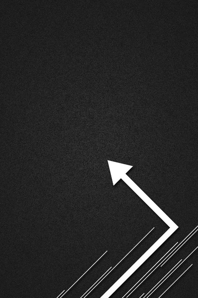  arrow label design black and white backgrounds iphone 4 wallpaper 640x960