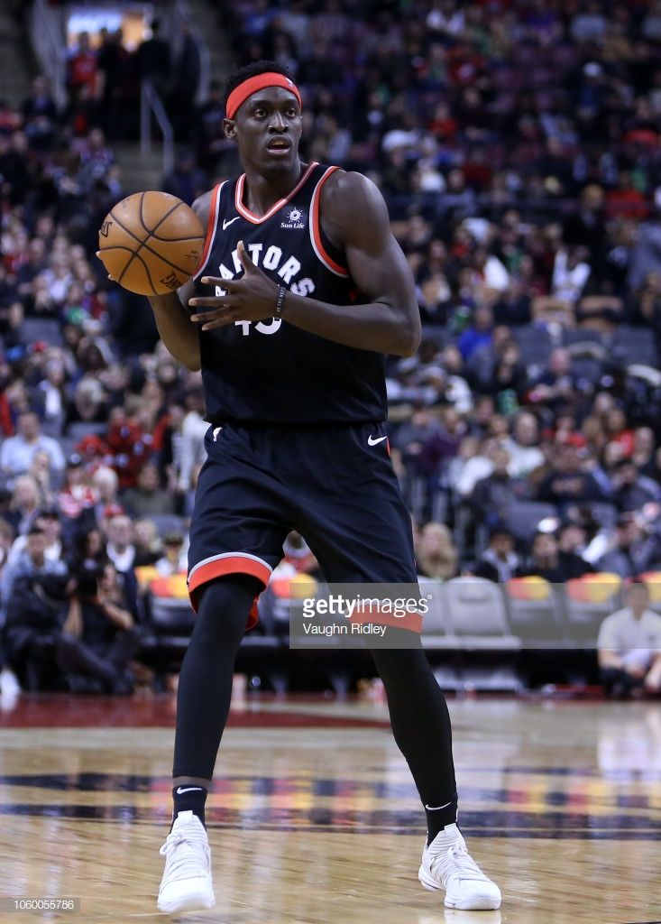 Pascal Siakam Of The Toronto Raptors Dribbles Ball During