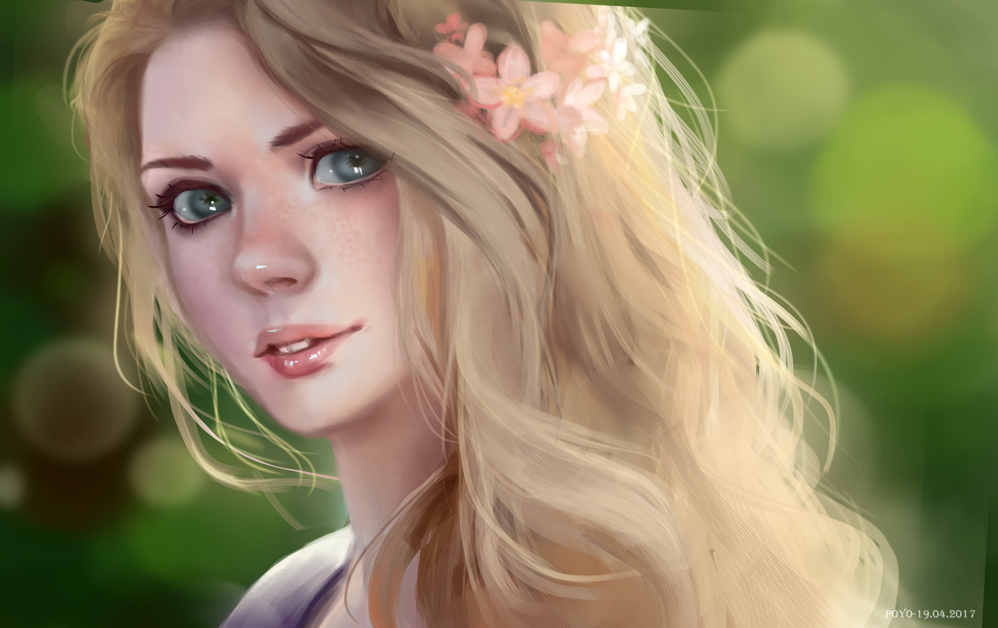 Blonde Women Digital Art 4k Wallpaper HD Artist Image