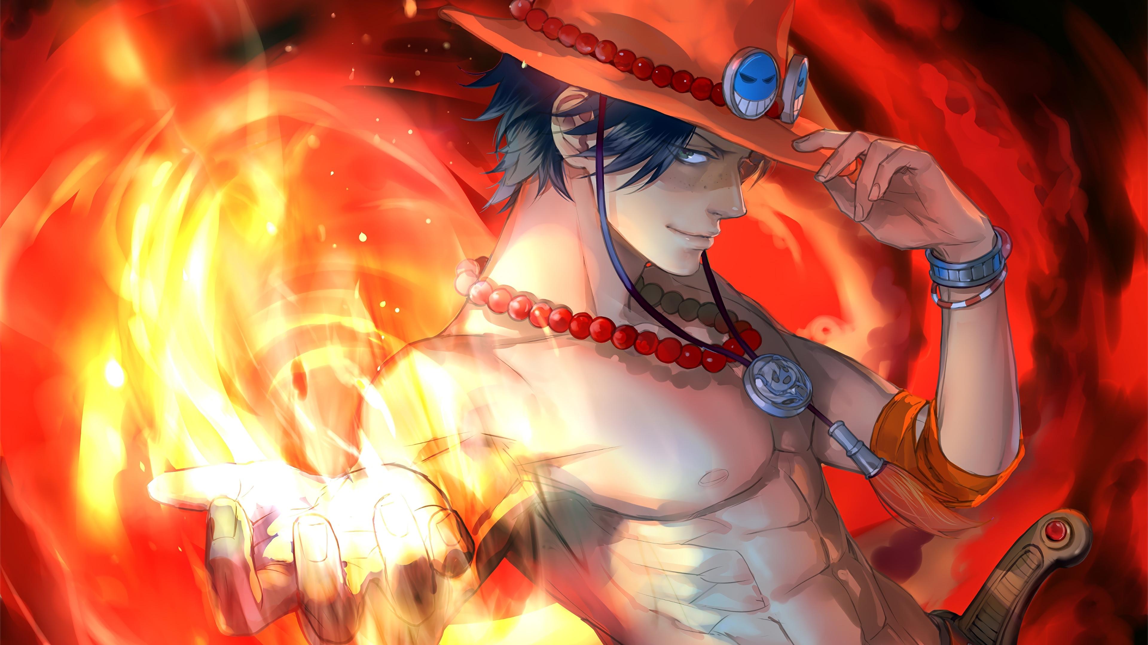 Fire Fist Ace One Piece 4k Wallpaper