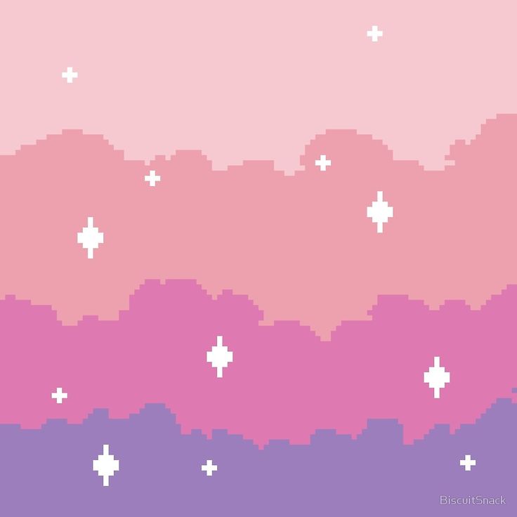 Starry Pixel Sunset Clouds By Biscuitsnack