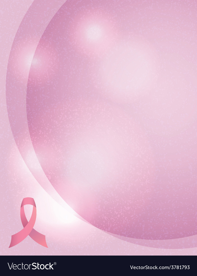 Breast Cancer Awareness Ribbon And Background Vector Image