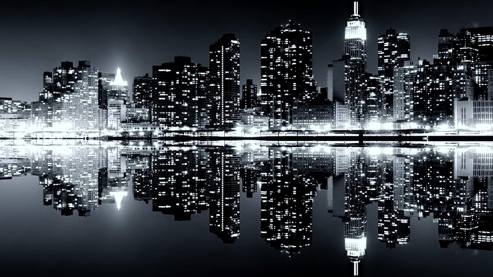 New York Skyline Wallpaper Black And White