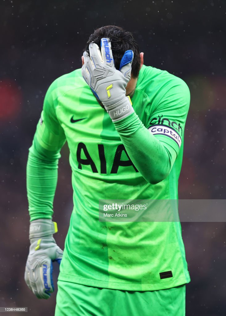 Tottenham Hotspur Goalkeeper Hugo Lloris Looks Dejected During The