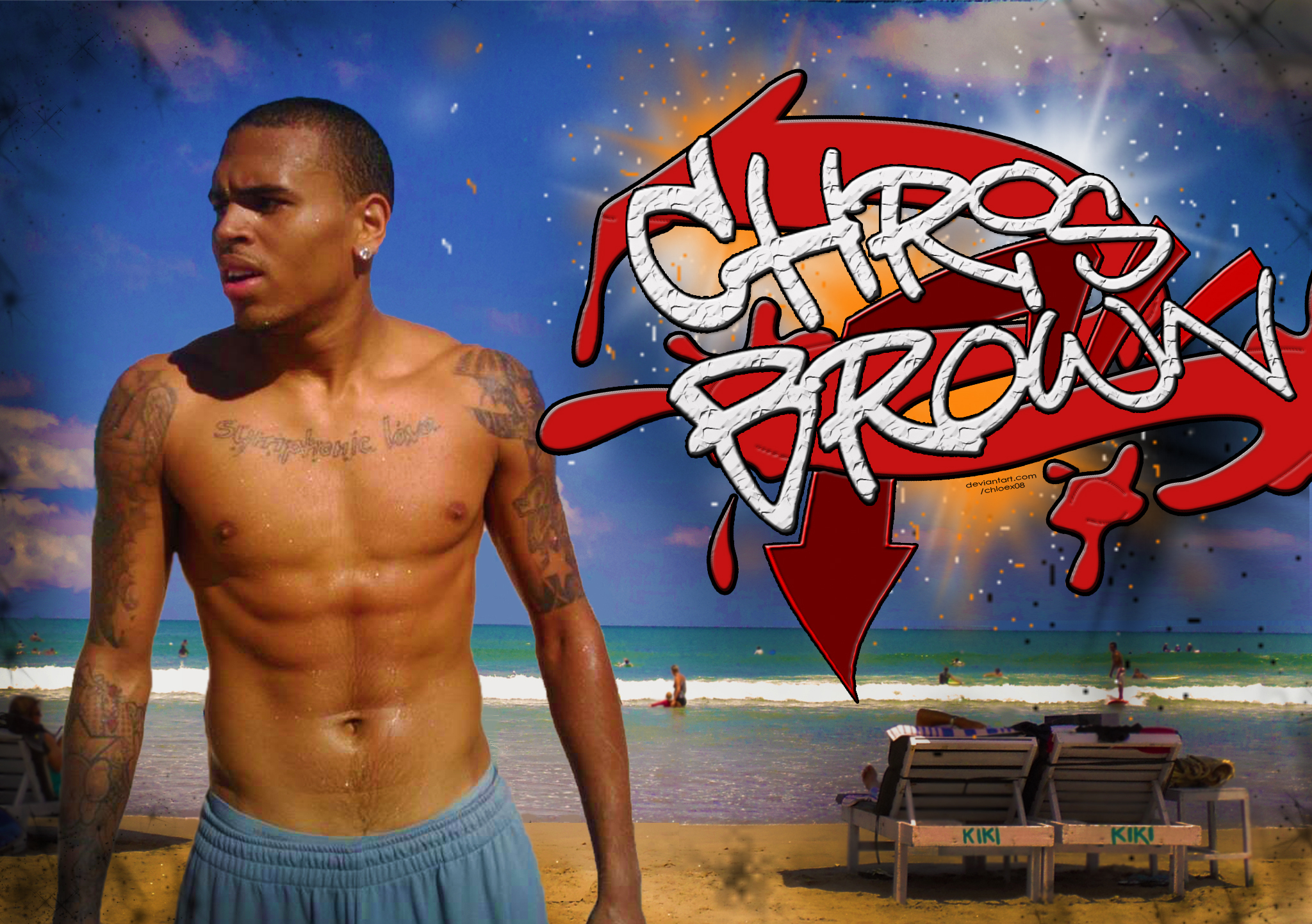 Chris Brown Tattoo HD Desktop Wallpaper