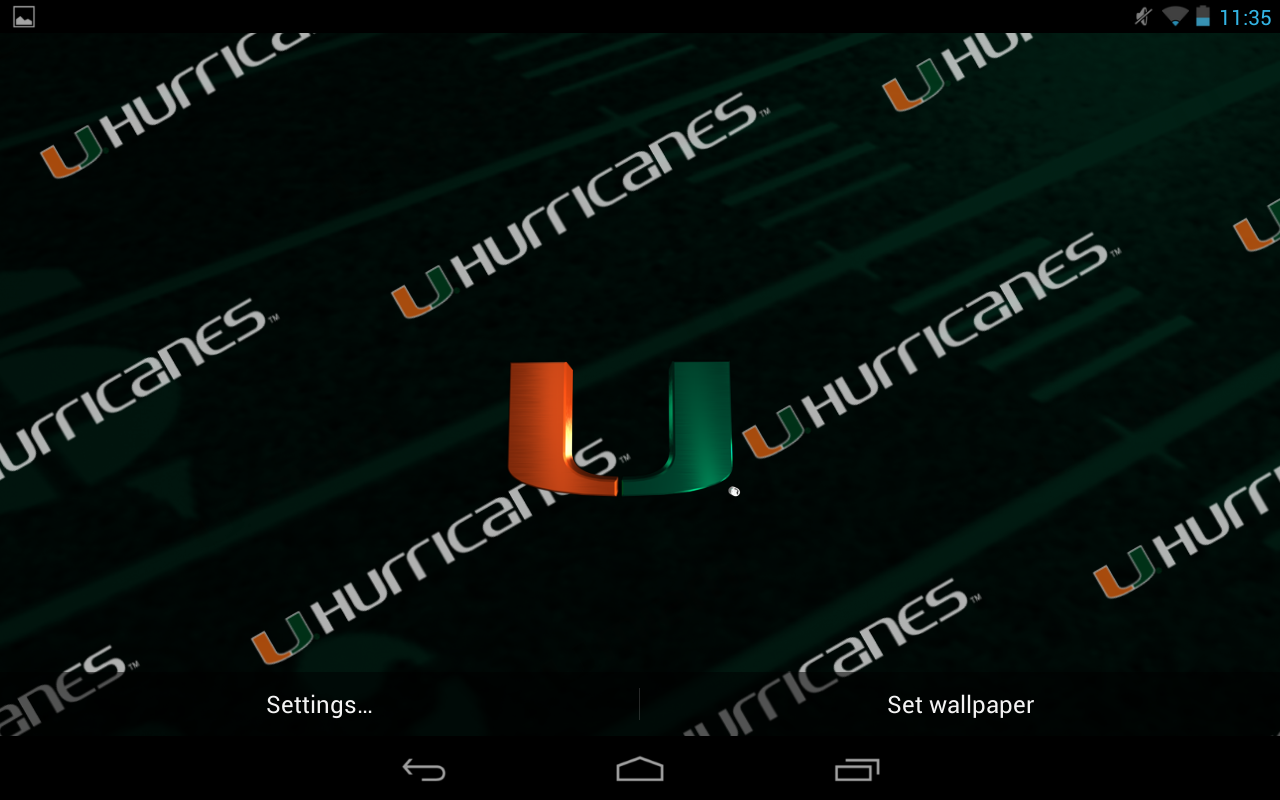 Miami Hurricanes Live Wallpaper With Animated 3d Logo Background