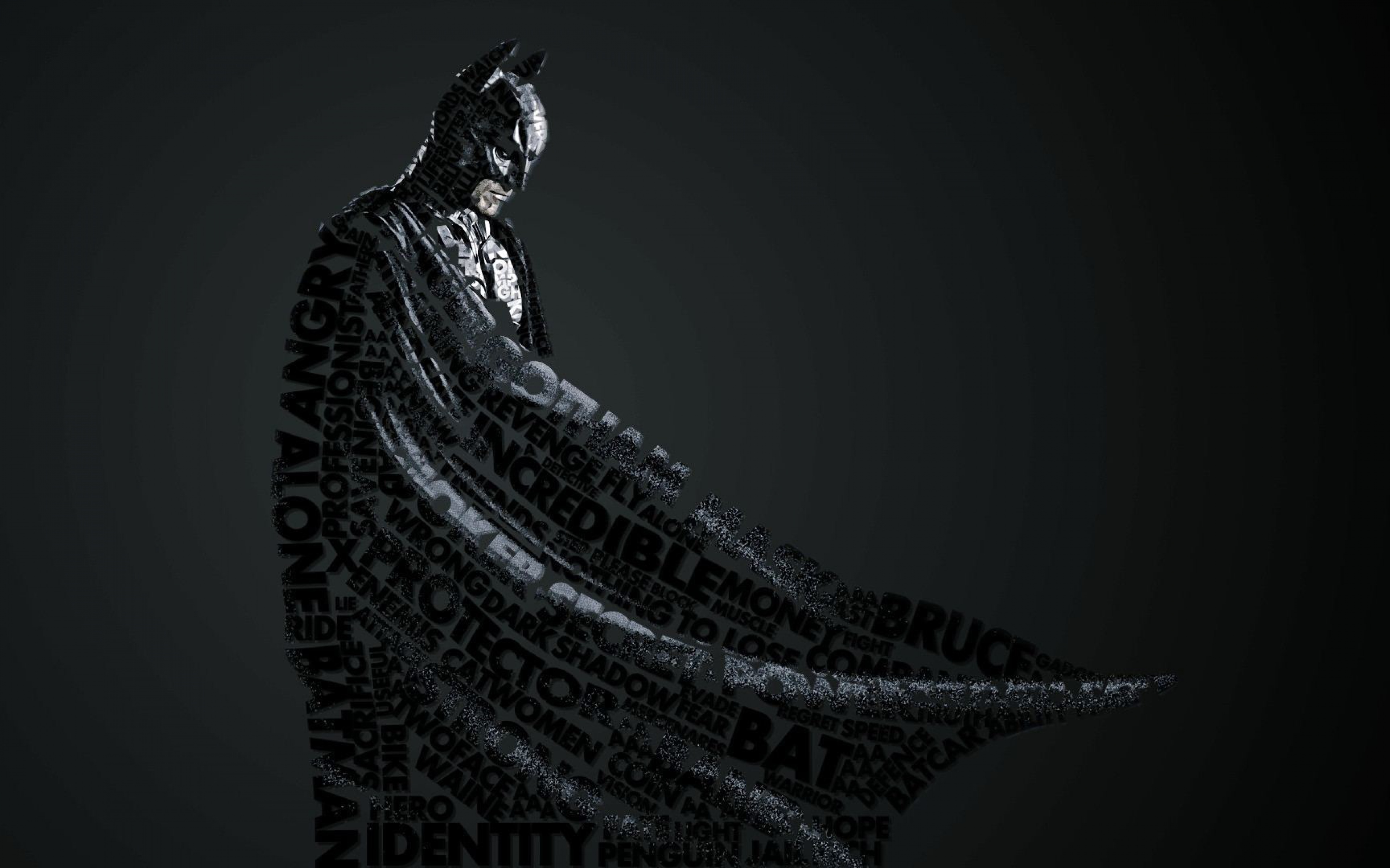 Wallpaper Batman Style Lettering Ultra Hd 4k