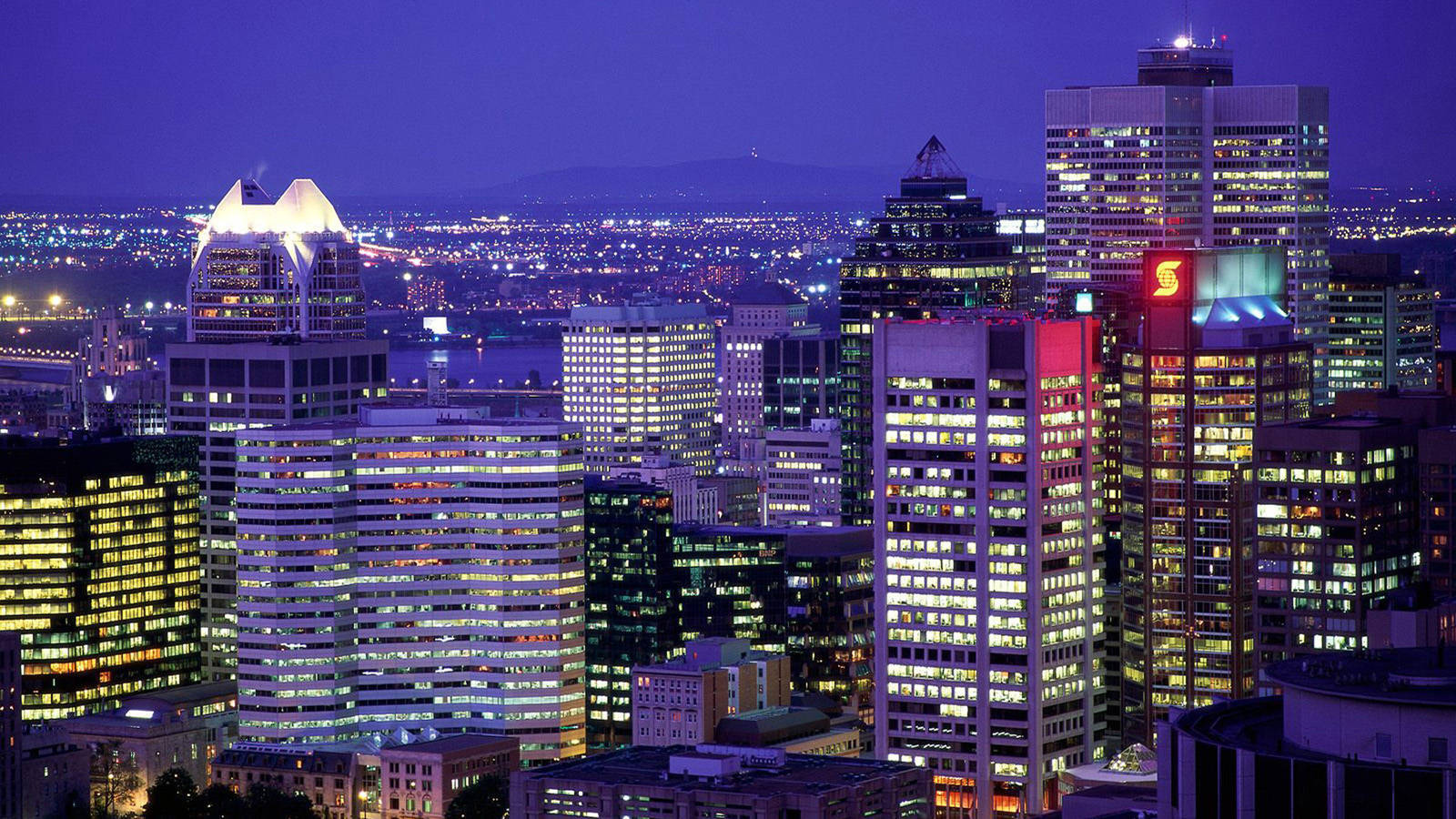 City Lights Of Montreal Quebec Canada Wallpaper