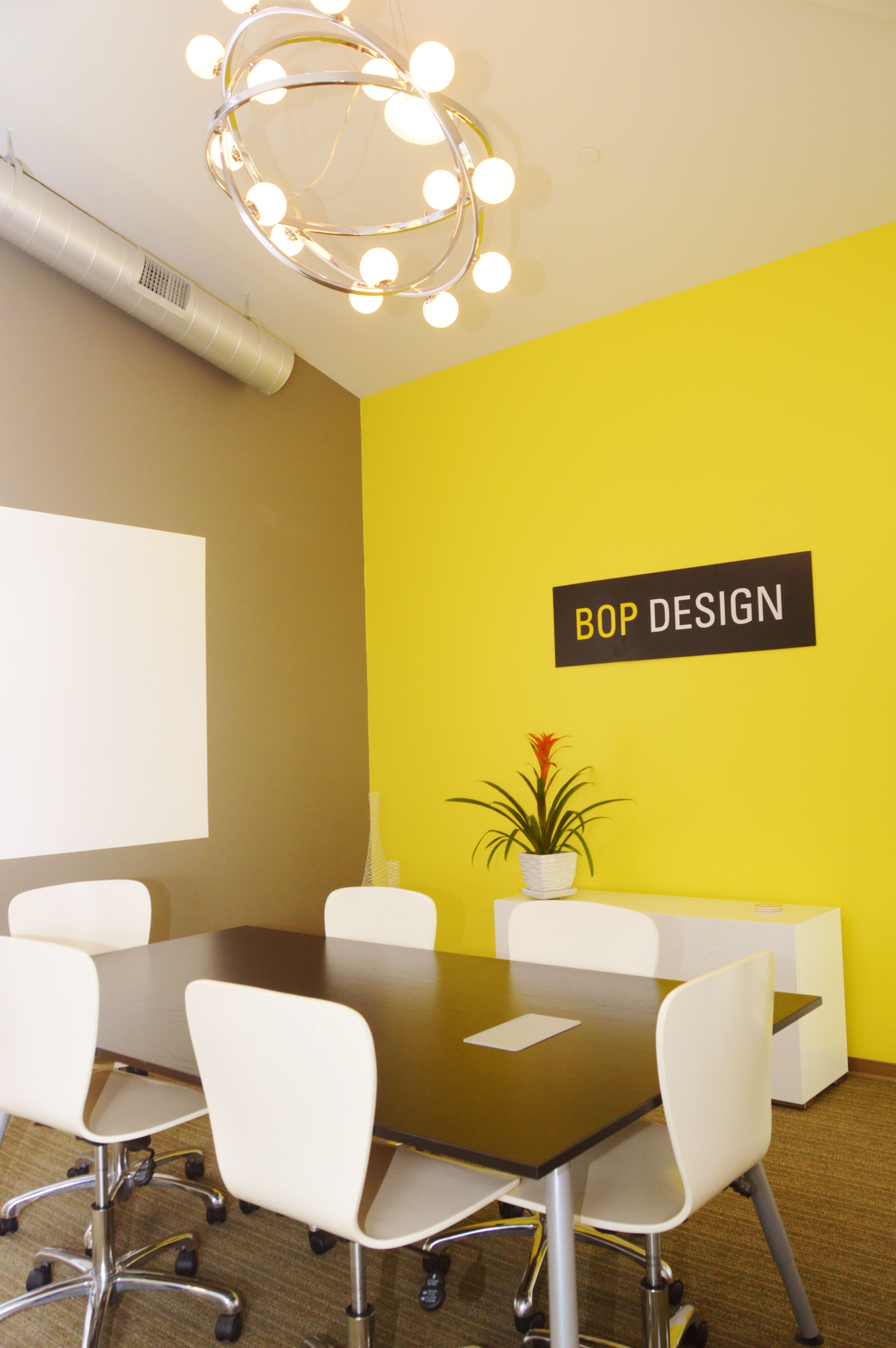 Conference Room New Idea Paint White Board Bright Yellow Wall