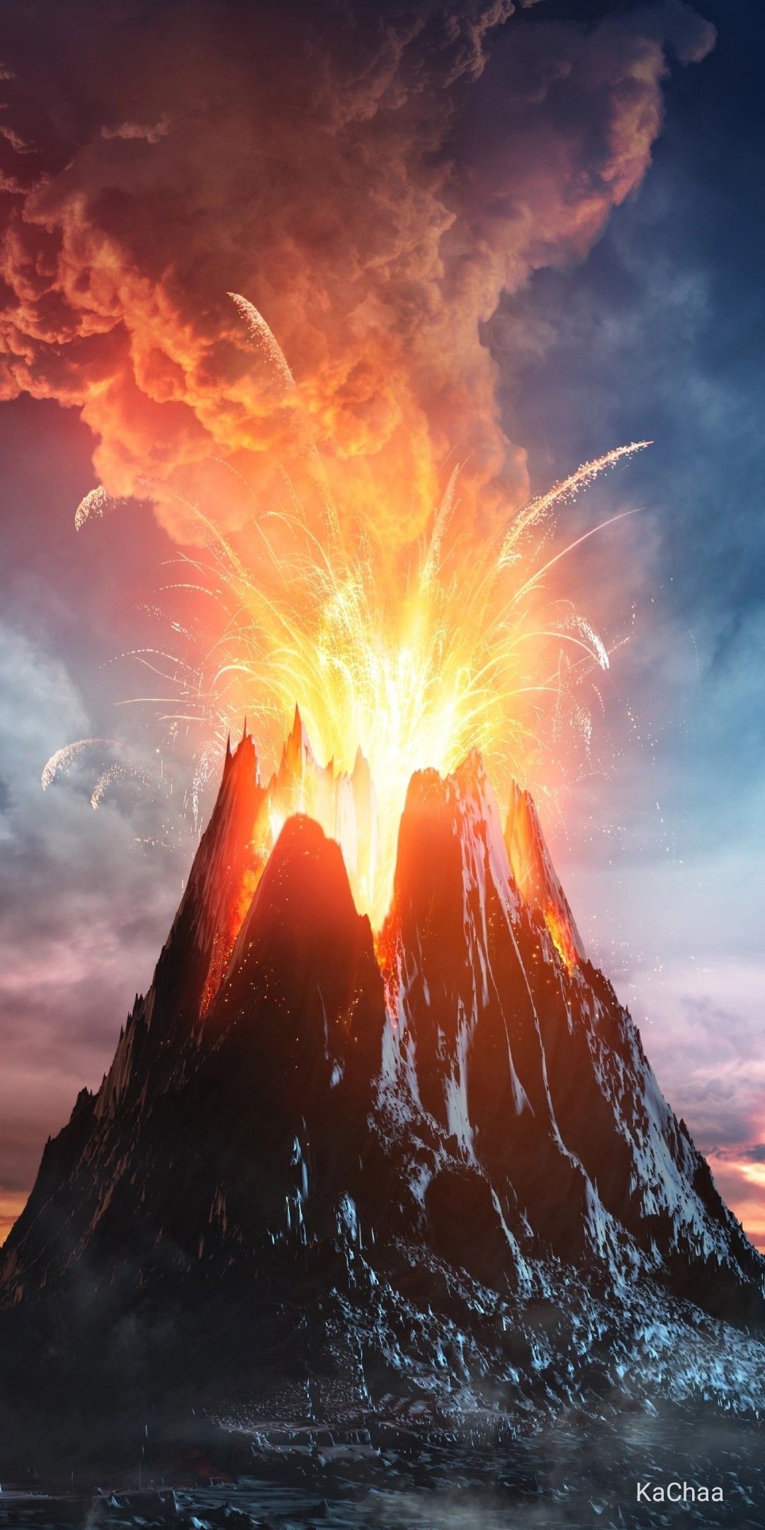 Volcanic Eruption Volcano Wallpaper iPhone