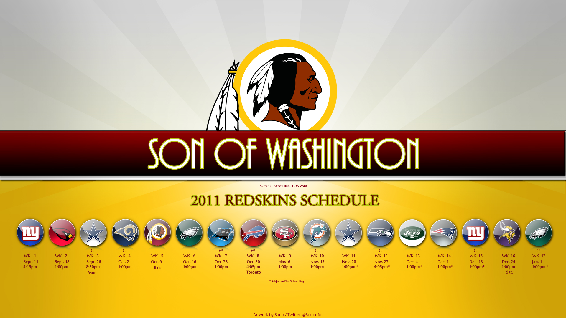 Son Of Washington Schedule Wallpaper By Soup Gfx