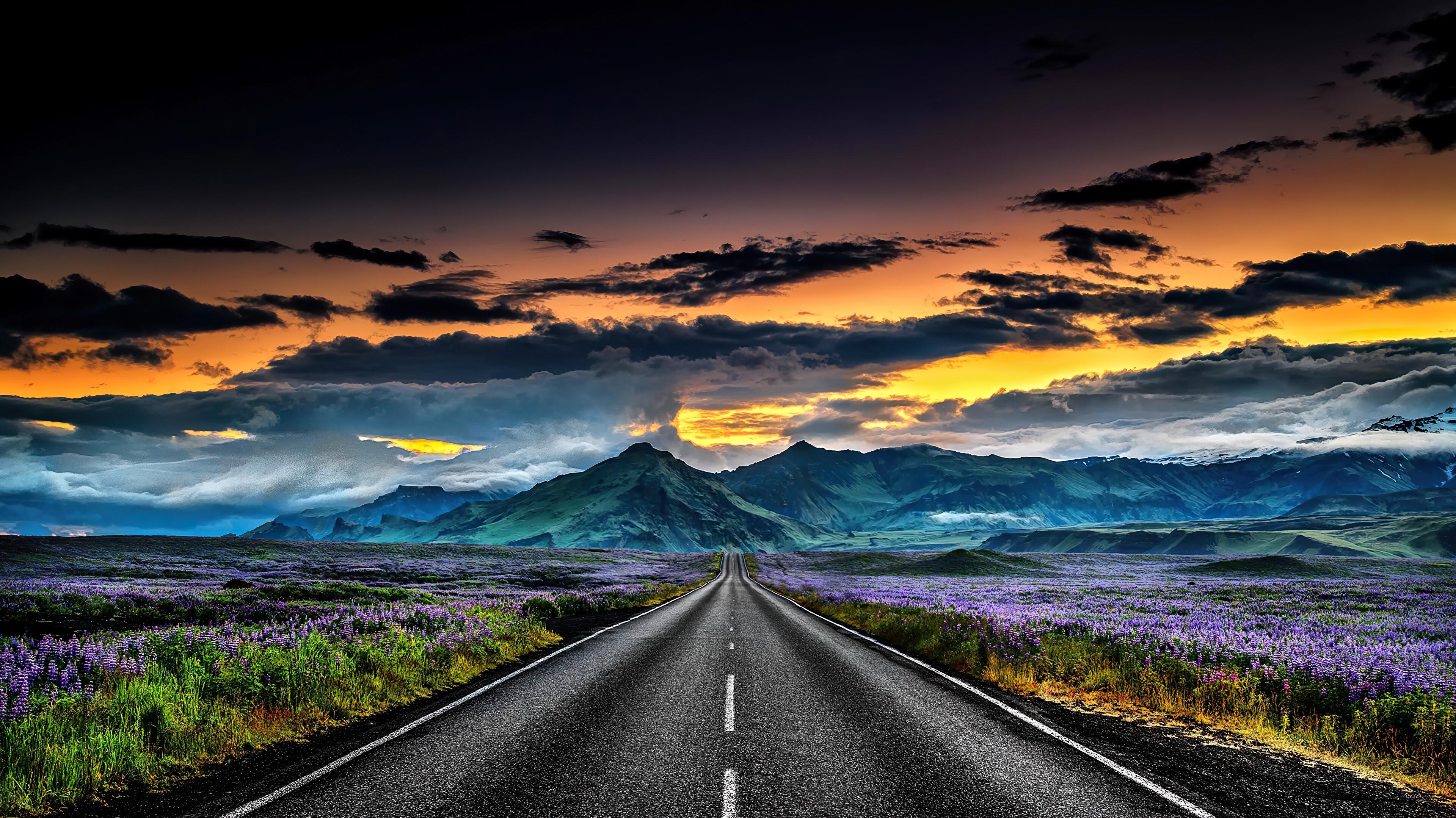Road Scenery Iceland Landscape 4K Wallpaper 62204