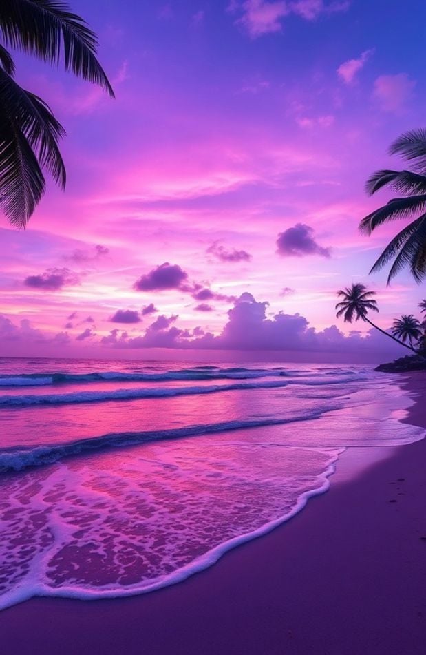 Purple Beach Wallpaper