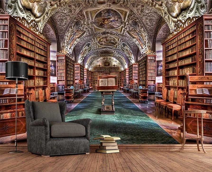 🔥 Download 3d Wallpaper Wall Murals Books Bookshelf Library By